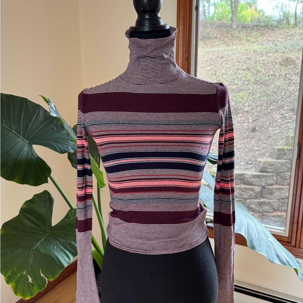 Prince & Fox Burgundy and White Striped Top
